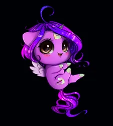 Size: 2097x2334 | Tagged: safe, artist:miokomata, derpibooru import, oc, oc:dazzling talents, alicorn, pony, black background, blushing, chibi, cute, female, image, jpeg, mare, ocbetes, open mouth, open smile, simple background, smiling, solo