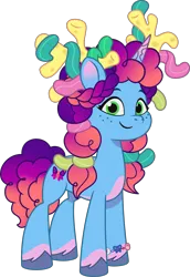 Size: 2623x3823 | Tagged: safe, derpibooru import, official, pony, unicorn, g5, my little pony: tell your tale, spoiler:g5, spoiler:my little pony: tell your tale, spoiler:tyts02e28, .ai available, .svg available, alternate hairstyle, braid, coral, enchantment under the sea, female, horn, image, mare, misty brightdawn, png, rebirth misty, simple background, smiling, solo, transparent background, vector