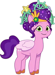 Size: 2707x3702 | Tagged: safe, derpibooru import, official, pipp petals, pegasus, pony, g5, my little pony: tell your tale, spoiler:g5, spoiler:my little pony: tell your tale, spoiler:tyts02e28, .ai available, .svg available, alternate hairstyle, diadem, enchantment under the sea, female, folded wings, image, jewelry, mare, png, regalia, simple background, smiling, solo, transparent background, unshorn fetlocks, vector, wings