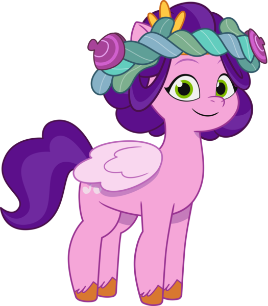 Size: 2811x3210 | Tagged: safe, derpibooru import, official, pipp petals, pegasus, pony, g5, my little pony: tell your tale, spoiler:g5, spoiler:my little pony: tell your tale, spoiler:tyts02e28, .ai available, .svg available, alternate hairstyle, diadem, enchantment under the sea, female, folded wings, image, jewelry, mare, png, regalia, simple background, smiling, solo, transparent background, unshorn fetlocks, vector, wings