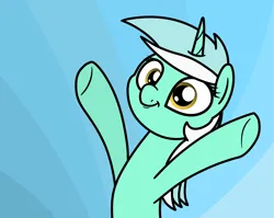 Size: 2048x1634 | Tagged: safe, artist:ewoudcponies, derpibooru import, lyra heartstrings, pony, unicorn, g4, bust, female, gradient background, hooves in air, horn, image, mare, png, smiling, solo