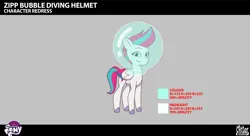 Size: 2873x1565 | Tagged: safe, derpibooru import, official, zipp storm, pegasus, pony, g5, my little pony: tell your tale, spoiler:g5, spoiler:my little pony: tell your tale, spoiler:tyts02e28, .psd available, behind the scenes, bubble, colored wings, concept art, enchantment under the sea, female, folded wings, image, lil critter workshop, mare, multicolored wings, my little pony logo, png, smiling, solo, unshorn fetlocks, wings