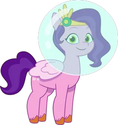 Size: 3138x3315 | Tagged: safe, derpibooru import, official, pipp petals, pegasus, pony, g5, my little pony: tell your tale, spoiler:g5, spoiler:my little pony: tell your tale, spoiler:tyts02e28, .ai available, .svg available, bubble, diadem, enchantment under the sea, female, folded wings, image, jewelry, mare, png, regalia, simple background, smiling, solo, transparent background, unshorn fetlocks, vector, wings