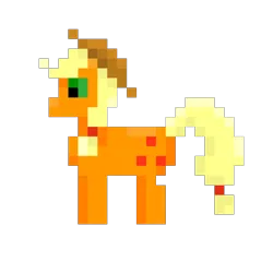 Size: 1204x1204 | Tagged: safe, derpibooru import, applejack, earth pony, pony, g4, applejack's hat, cowboy hat, digital art, hat, image, pixel art, png, simple background, solo, transparent background