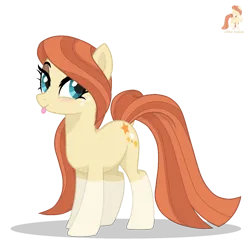 Size: 1479x1479 | Tagged: safe, artist:r4hucksake, derpibooru import, oc, oc:frazzle, earth pony, pony, female, image, mare, png, simple background, solo, tongue out, transparent background