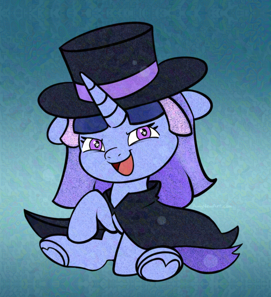 Size: 2482x2722 | Tagged: safe, artist:amynewblue, derpibooru import, oc, oc:flawless sparklemoon, unicorn, cape, clothes, flawless, fusion, fusion:trixie, fusion:twilight sparkle, fusion:twixie, glaze, hat, hoof heart, horn, image, my little pony the movie: the death of twilight sparkle, pink eyes, png, simple background, top hat, underhoof, watermark