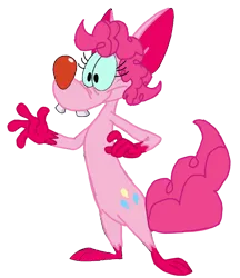 Size: 774x895 | Tagged: safe, artist:animaniacslover666, derpibooru import, pinkie pie, hybrid, mouse, mouse pony, g4, animaniacs, female, image, namesake, pinky and the brain, png, pun, simple background, transparent background, visual pun