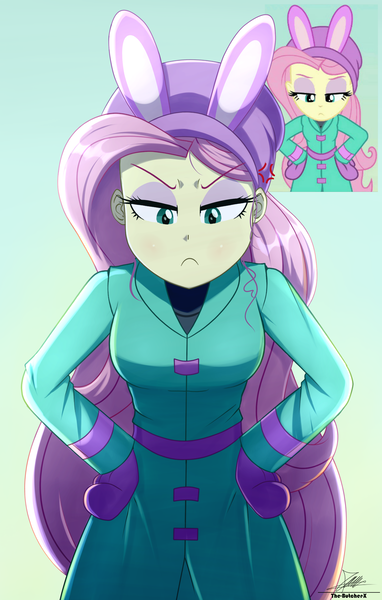 Size: 1934x3034 | Tagged: safe, artist:the-butch-x, derpibooru import, fluttershy, series:butch's frame redrawn, equestria girls, g4, belt, breasts, busty fluttershy, clothes, coat, equestria girls specials, female, fluttershy is not amused, frame redrawn x, gloves, hat, image, looking at you, looking down, looking down at you, mittens, my little pony equestria girls: holidays unwrapped, png, screencap reference, solo, unamused, winter outfit