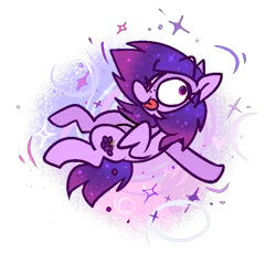 Size: 715x655 | Tagged: safe, artist:madragon, derpibooru import, oc, oc:share dast, unofficial characters only, earth pony, pony, chibi, gradient mane, image, png, silly, simple background, sparkles, stars, transparent background