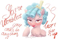 Size: 2856x1716 | Tagged: safe, artist:some_ponu, derpibooru import, cozy glow, pegasus, pony, g4, demotivational poster, image, meme, png, text