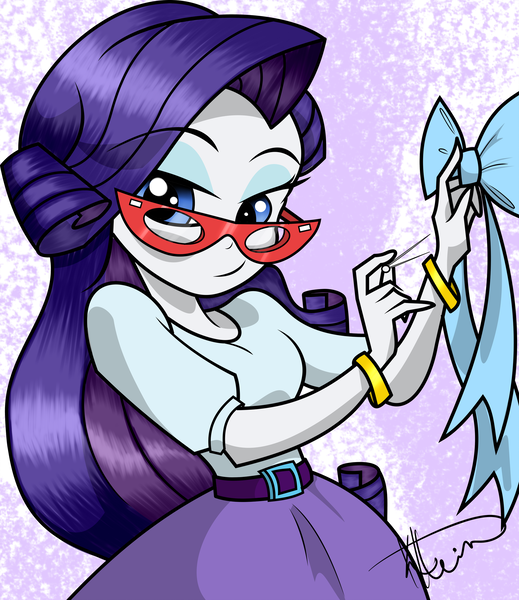 Size: 2278x2632 | Tagged: safe, artist:alligatorgummy, artist:lunchie, derpibooru import, rarity, human, equestria girls, g4, abstract background, belt, belt buckle, bow, bracelet, buckle, credits, eyebrows, eyebrows visible through hair, female, image, jewelry, my little pony equestria girls: rainbow rocks, png, shine like rainbows, solo