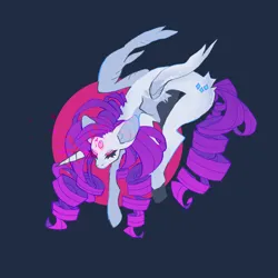 Size: 1134x1134 | Tagged: safe, artist:cutesykill, derpibooru import, rarity, alicorn, pony, g4, alicornified, big ears, blood, circle background, colored pinnae, concave belly, cut horn, eyes closed, female, gradient mane, gradient tail, horn, horn removal, image, leg fluff, long legs, long mane, long tail, mare, no mouth, partially open wings, png, purple mane, purple tail, race swap, raricorn, ringlets, slender, solo, tail, thick eyelashes, thin, thin wings, three quarter view, unicorn horn, white coat, wings