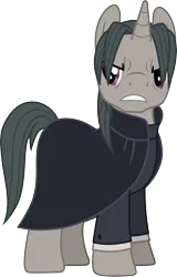 Size: 3000x4696 | Tagged: safe, artist:cloudy glow, derpibooru import, professor flintheart, unicorn, g4, harry potter (series), horn, image, male, png, severus snape, simple background, solo, transparent background