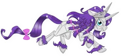 Size: 1229x565 | Tagged: safe, artist:dingotk, derpibooru import, oc, unofficial characters only, bicorn, pony, 2015, blue eyes, bow, braid, eyelashes, female, hair bow, horn, image, jewelry, mare, multiple horns, png, running, solo, tail, tail bow, tiara