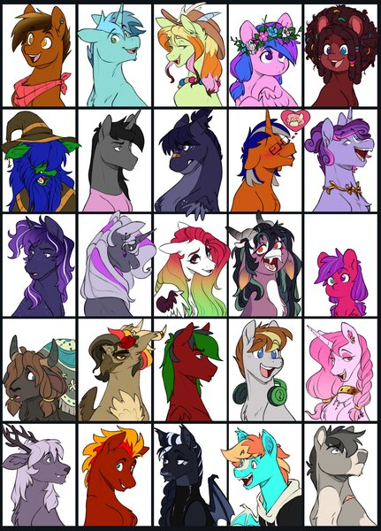 Size: 2944x4096 | Tagged: safe, artist:chub-wub, derpibooru import, oc, oc:alyz, oc:brooklyn, oc:cement chip, oc:cosmi, oc:cosmic brownie, oc:crimson fall, oc:dusk sentinel, oc:einfrieren, oc:evershade, oc:frost bite, oc:hamdiya, oc:hegi, oc:melodie blossom, oc:minty breeze, oc:morning tide, oc:onyx deadshot, oc:opalescent strongheart, oc:red aura, oc:rick, oc:rocket science, oc:sous zanna, oc:stellar sky, oc:tabletop, unofficial characters only, bat pony, deer, draconequus, dracony, dragon, earth pony, gryphon, hybrid, pegasus, pony, reindeer, unicorn, yak, g4, afro, angry, antlers, applejack's hat, bags under eyes, band-aid on nose, bandaid, bandana, bangs, bat pony oc, bat wings, beak, beard, big ears, big grin, black mane, blanket, blaze (coat marking), blue coat, blue eyes, blue mane, blushing, body freckles, body scar, braid, braided ponytail, brown coat, brown eyes, brown feathers, brown fur, brown hair, brown mane, brown wings, brown wingtips, buck, bust, cheek fluff, chest fluff, chin fluff, clothes, coat markings, collar, colored antlers, colored ear fluff, colored eartips, colored eyebrows, colored horn, colored horns, colored nose, colored pinnae, colored sclera, colored sketch, colored wings, colored wingtips, countershading, cowboy hat, curly mane, cyan coat, deer oc, draconequus oc, dracony oc, dreadlocks, ear fluff, ear piercing, ear tufts, earring, earth pony oc, eye clipping through hair, eye markings, eyebrows, eyebrows visible through hair, eyelashes, eyes closed, eyeshadow, facial hair, facial markings, fangs, feathered wings, female, female oc, femboy, feminine stallion, filly, filly oc, floppy ears, floral head wreath, flower, flower on ear, foal, folded wings, freckles, frown, girly, glasses, gold jewelry, gradient horns, gradient mane, gradient pinnae, gray coat, gray mane, green and black mane, green body, green coat, green fur, griffon oc, grin, group, hair accessory, hair over eyes, hair tie, hat, hatching (technique), headphones, heart, heart mark, height difference, heterochromia, high res, hoodie, horn, horn jewelry, horns, hybrid oc, image, interspecies offspring, jewelry, jpeg, jumpsuit, key, latex, lavender coat, lavender hair, lavender mane, lidded eyes, lip piercing, long ears, long hair, long horn, long mane, long mane male, looking at you, looking back, looking back at you, looking up, magical lesbian spawn, magical threesome spawn, makeup, male, male oc, mane accessory, mane tie, mare, mare oc, mealy mouth (coat marking), mismatched horns, moustache, multicolored hair, multicolored mane, muscles, muscular female, muscular male, narrowed eyes, neckerchief, necklace, no pupils, non-pony oc, nose piercing, nose ring, offspring, one wing out, open frown, open mouth, open smile, orange coat, orange eyes, orange mane, parent:applejack, parent:discord, parent:fluttershy, parents:applecord, parents:appleshy, parents:discoshy, pegasus oc, peytral, physique difference, piercing, pigtails, pink coat, pink eyes, pink eyeshadow, pink mane, ponysona, ponytail, profile, purple body, purple coat, purple eyes, purple fur, purple mane, purple wings, purple wingtips, raised eyebrow, rear view, red coat, red eyes, red eyeshadow, reindeer oc, requested art, robe, rose, scar, septum piercing, short hair, shoulder freckles, shoulder scar, silver coat, sketch, slit pupils, small wings, smiling, smiling at you, smug, snake bites, snip (coat marking), speedpaint available, spiky mane, spots, square glasses, stallion, stallion oc, star (coat marking), stern, sternocleidomastoid, stetson, striped mane, tanktop, thinking, thought bubble, three quarter view, three toned ears, three toned hair, three toned mane, tied hair, tied mane, torn ear, trans female, transgender, transgender oc, turned head, two toned mane, two toned wings, unicorn horn, unicorn oc, wall of tags, wavy mane, white wings, wings, wizard hat, wizard robe, yak oc, yellow eyes, yellow sclera, youtube link in the description, youtube link in the source