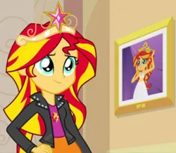 Size: 1004x874 | Tagged: artist needed, editor needed, safe, derpibooru import, edit, edited screencap, screencap, sunset shimmer, equestria girls, g4, my past is not today, big crown thingy, element of magic, image, jewelry, my little pony equestria girls: rainbow rocks, png, regalia, twilight's crown