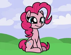 Size: 2047x1589 | Tagged: safe, artist:ewoudcponies, derpibooru import, pinkie pie, earth pony, pony, g4, female, image, mare, outdoors, png, sitting, solo