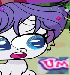 Size: 327x351 | Tagged: safe, derpibooru import, edit, edited screencap, screencap, rarity, g4, my little pony: pony life, caption, expand dong, exploitable meme, image, image macro, meme, png, reaction image, text, um