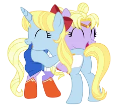 Size: 6932x5956 | Tagged: safe, derpibooru import, celena, ponified, earth pony, pony, unicorn, g4, butt, horn, image, love melody (g4), plot, png, sailor moon, sailor moon (series), sailor venus