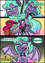 Size: 1240x1754 | Tagged: safe, artist:jully-park, derpibooru import, oc, oc:ailee hatter, oc:ella evans, pegasus, pony, comic:how i meet my chaotic friends, comic, image, png