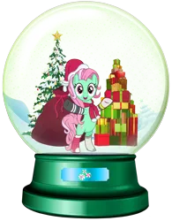 Size: 1700x2177 | Tagged: safe, artist:durpy, artist:jeatz-axl, artist:user15432, derpibooru import, minty, earth pony, pony, g3, g4, christmas, christmas 2024, christmas presents, christmas star, christmas tree, clothes, g3 to g4, generation leap, hat, holiday, image, looking at you, open mouth, open smile, png, present, santa hat, santa sack, scarf, simple background, smiling, snow, snow globe, snowflake, socks, solo, transparent background, tree, winter