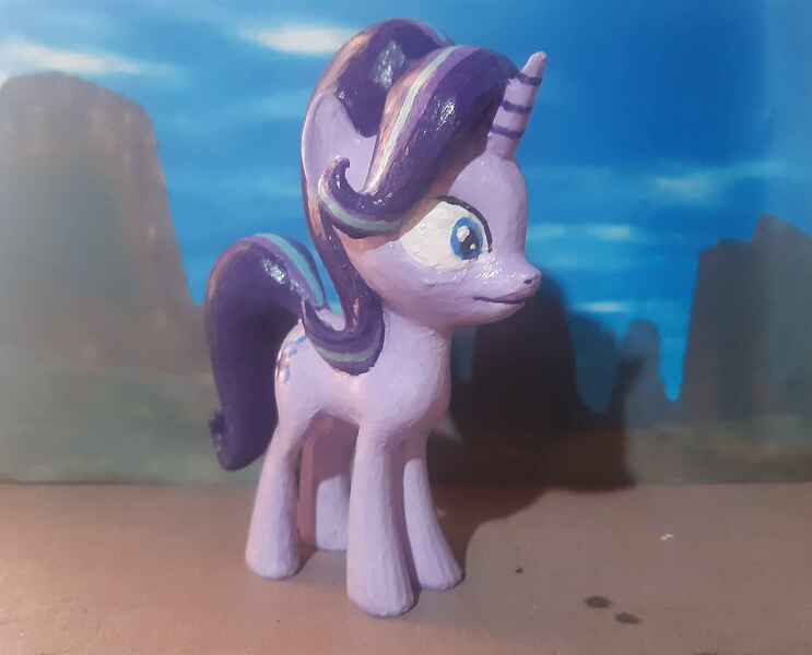 Size: 3208x2592 | Tagged: safe, derpibooru import, starlight glimmer, pony, unicorn, g4, customized toy, female, figurine, horn, image, irl, jpeg, photo, toy