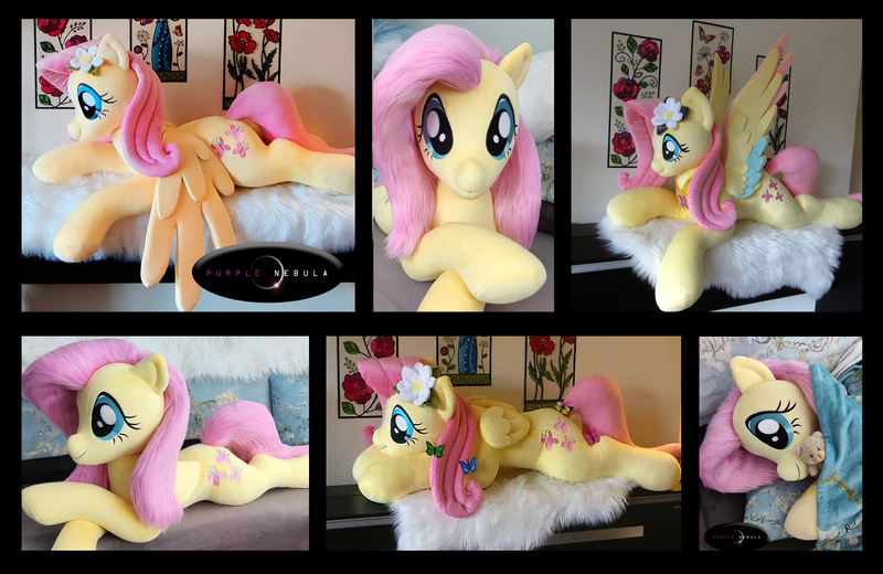 Size: 5880x3820 | Tagged: safe, artist:purplenebulastudios, derpibooru import, fluttershy, pony, g4, colored wings, colored wingtips, image, irl, jpeg, photo, plushie, solo, wings