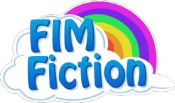 Size: 3207x1882 | Tagged: safe, cloud, community related, fimfiction, image, logo, no pony, png, rainbow, simple background, text, transparent background