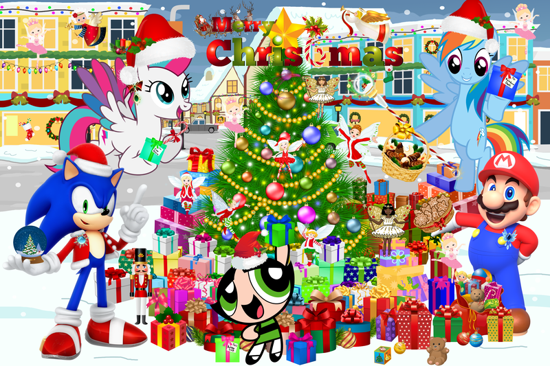 Size: 3000x2000 | Tagged: safe, artist:creedyboy124, artist:spier17, artist:user15432, derpibooru import, rainbow dash, zipp storm, deer, fairy, human, pegasus, pony, reindeer, g4, g5, angel, angelic wings, ball, basket, bell, buttercup (powerpuff girls), candle, candy, candy cane, christmas, christmas 2024, christmas cookies, christmas decoration, christmas fairy, christmas lights, christmas ornament, christmas outfit, christmas ponies, christmas presents, christmas stocking, christmas tree, christmas wreath, clothes, cookie, costume, crossover, decoration, doll, ear piercing, earring, fairies, fairies are magic, fairy wings, food, g5 to g4, generation leap, hat, holiday, image, jewelry, looking at you, magic, magic aura, mario, merry christmas, merry christmas 2024, nutcracker, open mouth, open smile, ornament, ornaments, piercing, plushie, png, ponyville, present, santa claus, santa costume, santa hat, santa sack, smiling, snow, snow globe, snowflake, sonic the hedgehog, sonic the hedgehog (series), staff, sugar plum fairy, sugarplum fairy, super mario, super mario bros., teddy bear, the powerpuff girls, toy, tree, wings, winter, wreath