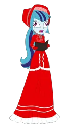 Size: 2000x3492 | Tagged: safe, artist:cartoonmasterv3, artist:nie-martw-sie-o-mnie, derpibooru import, sonata dusk, human, undead, zombie, equestria girls, g4, caroling, christmas, christmas 2024, clothes, dress, female, gown, holiday, humanized, image, long dress, long skirt, over enthusiastic carolers, png, simple background, skirt, solo, transparent background, victorian, victorian dress