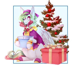 Size: 934x856 | Tagged: artist needed, safe, derpibooru import, oc, oc:precised note, pegasus, baseball cap, big ears, cap, christmas, christmas tree, clothes, cosplay, costume, cute, female, grin, hat, holiday, holly, hoodie, image, king of fighters, lucky glauber, ornament, png, present, ribbon, shoes, simple background, sitting, smiling, snow, sweatband, tail, transparent background, tree, two toned mane, two toned tail, watermark, wristband