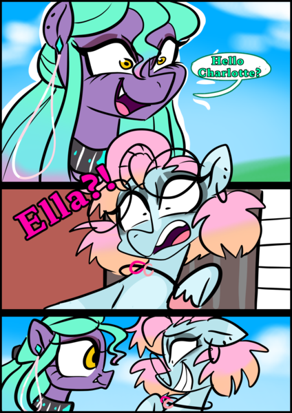 Size: 1240x1754 | Tagged: safe, artist:jully-park, derpibooru import, oc, oc:charlotte parker, oc:ella evans, earth pony, pony, comic:how i meet my chaotic friends, comic, image, png