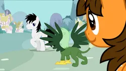 Size: 1280x720 | Tagged: safe, artist:punkieprimeape1, derpibooru import, oc, oc:ej, oc:gregory griffin, oc:shane park, alicorn, gryphon, pegasus, g4, alicorn oc, griffon oc, horn, image, male, pegasus oc, png, wings