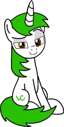 Size: 348x687 | Tagged: safe, artist:lonstecation, derpibooru import, oc, oc:lonstecation, unofficial characters only, pony, unicorn, g4, cute, devious, devious look, horn, image, male, png, simple background, sitting, solo, stallion, transparent background