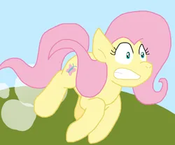 Size: 1064x883 | Tagged: safe, artist:cmara, derpibooru import, fluttershy, pegasus, pony, g4, female, gritted teeth, image, png, solo, startled, teeth