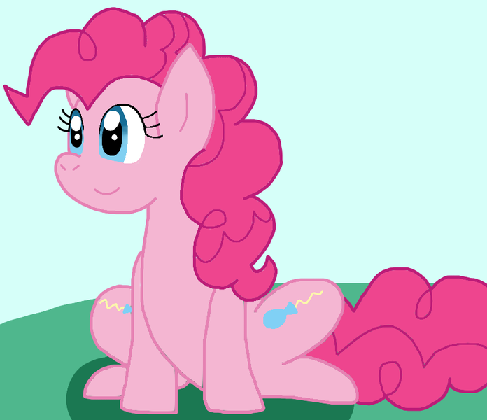 Size: 888x766 | Tagged: safe, artist:cmara, derpibooru import, pinkie pie, earth pony, g4, female, image, png, sitting, solo