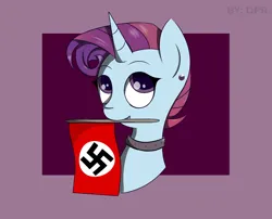 Size: 1858x1504 | Tagged: safe, artist:dpr, edit, ponerpics import, pony, altbrony, anti lgbt, antisemitism, fascism, female, homophobia, image, mare, mlpol, nazi, nazi flag, png, pony oc, racism, swastika