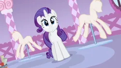 Size: 1920x1080 | Tagged: safe, derpibooru import, screencap, rarity, pony, unicorn, g4, season 1, stare master, carousel boutique, female, horn, image, mare, my little pony, png, solo