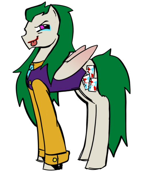 Size: 828x993 | Tagged: safe, artist:0liiver, derpibooru import, ponified, pegasus, pony, dc comics, image, png, solo, the joker