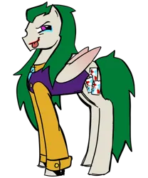 Size: 828x993 | Tagged: safe, artist:0liiver, derpibooru import, ponified, pegasus, pony, dc comics, image, png, solo, the joker