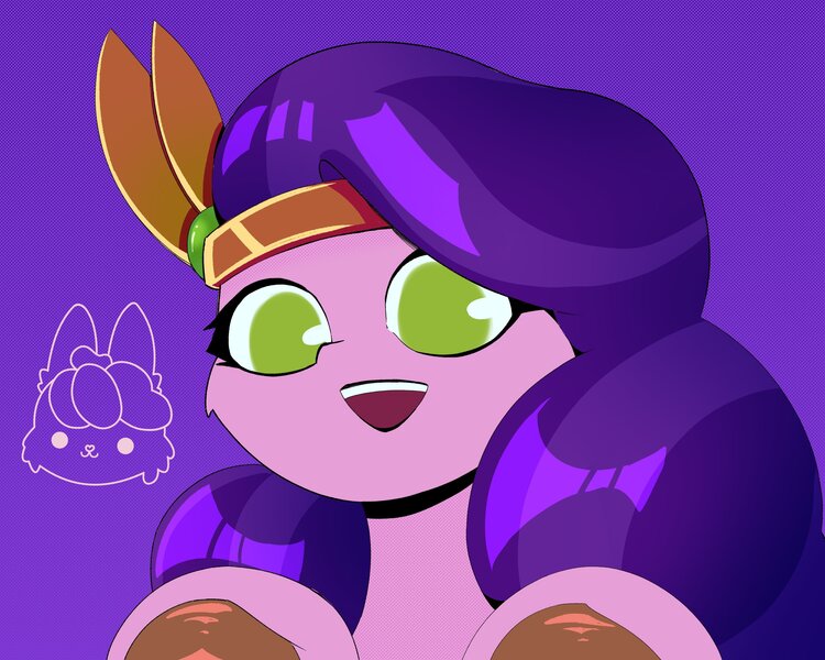 Size: 4096x3277 | Tagged: safe, artist:luanbang_safe, derpibooru import, pipp petals, pegasus, pony, g5, crown, female, image, jewelry, jpeg, mare, open mouth, purple background, regalia, simple background, solo, unshorn fetlocks