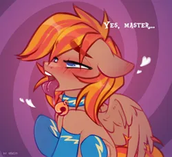 Size: 2048x1877 | Tagged: suggestive, artist:shelti, ponerpics import, oc, unofficial characters only, pony, ahegao, clothes, dialogue, image, jpeg, leash, male, open mouth, socks, stallion, tongue out