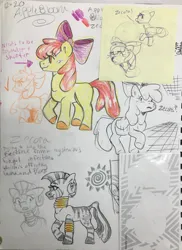 Size: 1280x1760 | Tagged: safe, artist:sweetmelon556, derpibooru import, apple bloom, zecora, pony, zebra, g4, image, jpeg, traditional art