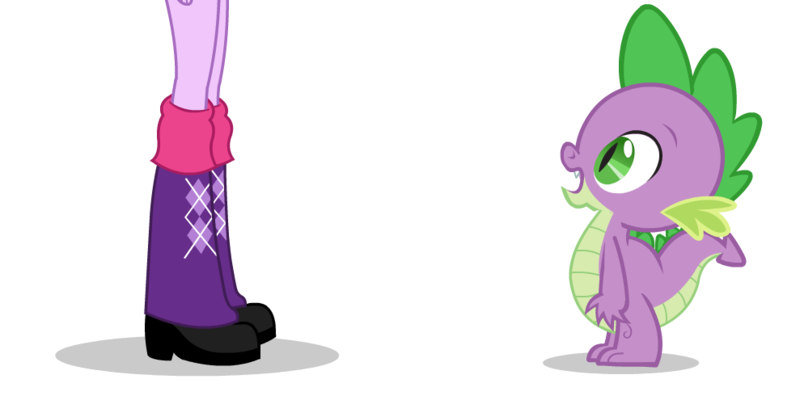 Size: 989x490 | Tagged: safe, derpibooru import, spike, twilight sparkle, dragon, human, equestria girls, g4, beautiful, beautisexy, cropped, cute, duo, duo male and female, female, image, legs, male, png, pretty, sexy