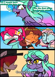 Size: 1240x1754 | Tagged: safe, artist:jully-park, derpibooru import, oc, oc:charlie bucket, oc:charlotte parker, oc:ella evans, oc:eva marshall, oc:kelly clark, earth pony, pegasus, pony, comic, image, png