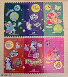 Size: 4273x4853 | Tagged: safe, derpibooru import, official, angel bunny, fluttershy, pinkie pie, rainbow dash, rarity, twilight sparkle, pony, g4, card, diamond, double dove, duo, duo female, element of generosity, element of honesty, element of kindness, element of laughter, element of loyalty, element of magic, elements of harmony, female, front view, grand galloping gala, head shot, image, irl, jpeg, kayou, looking at you, looking back, luggage, magic, magic aura, merchandise, one eye closed, open mouth, open smile, photo, selfie, side view, sitting, smiling, spread wings, stars, sticker, sunglasses, sunglasses on head, text, unamused, wings, wink, winking at you