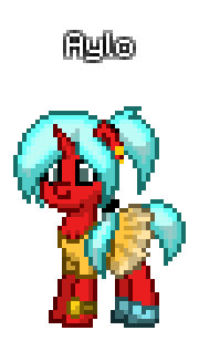 Size: 180x308 | Tagged: safe, artist:princess ice color twinkle, derpibooru import, oc, oc:aylo, pony, unicorn, pony town, blue mane, blue tail, clothes, ear accessory, eyelashes, female, foot accessory, horn, image, mare, png, red skin, shoes, simple background, smiling, tail