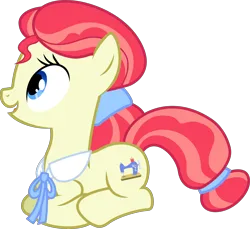 Size: 6145x5628 | Tagged: safe, artist:firlin123, sew 'n sow, earth pony, pony, apple family reunion, absurd resolution, apple family member, background pony, cute, female, image, mare, ponyloaf, prone, simple background, solo, svg, transparent background, vector, western bow tie