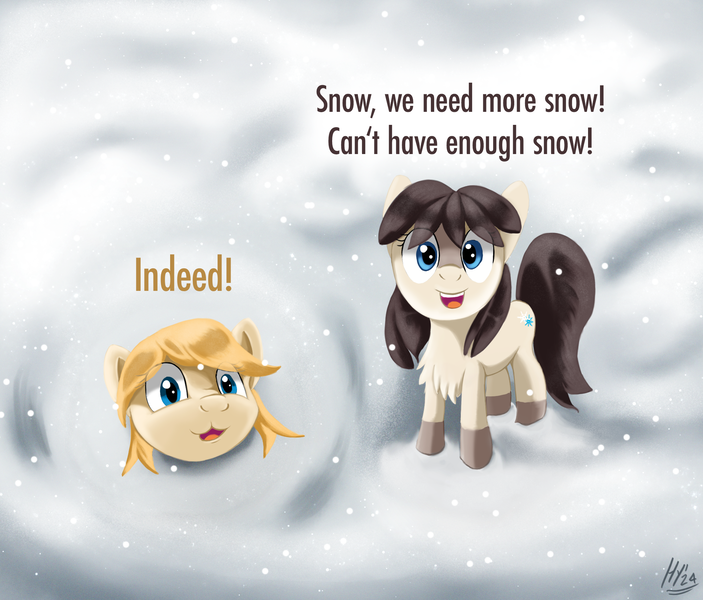 Size: 2000x1706 | Tagged: safe, artist:jphyperx, derpibooru import, oc, oc:frosty flakes, earth pony, pony, taiga pony, chest fluff, elder scrolls, image, looking at you, oblivion, png, snow, snowfall, the elder scrolls, winter