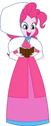 Size: 1430x3557 | Tagged: safe, artist:cartoonmasterv3, derpibooru import, pinkie pie, human, equestria girls, g4, advent calendar, caroling, christmas, christmas 2024, clothes, dress, female, gown, holiday, humanized, image, long dress, long skirt, png, simple background, skirt, solo, transparent background, victorian, victorian dress